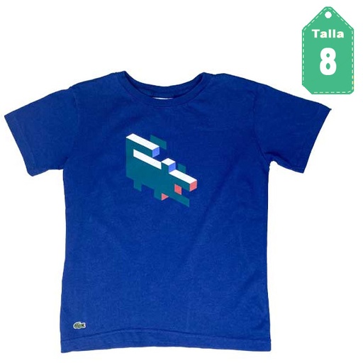 [1229] Camiseta Lacoste Azul- 8