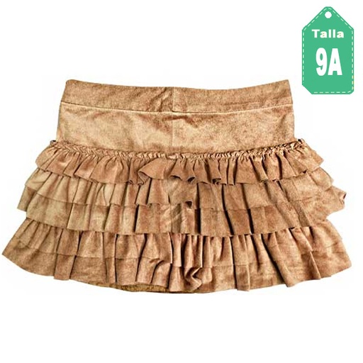 [1255] Falda Zara Kids Ocre- 9/10