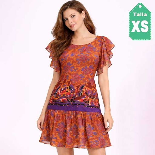 [1271] Vestido Mango Suit Estampado- XS