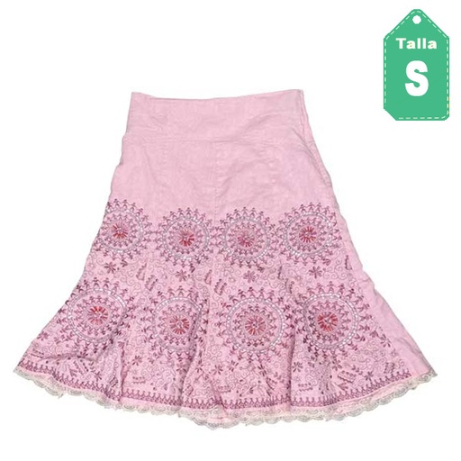 [1282] Falda Rosado- S