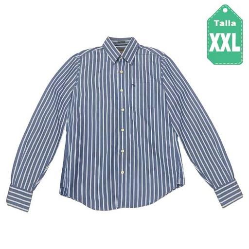 [1340] Camisa Abercrombie Azul Celeste- XXL