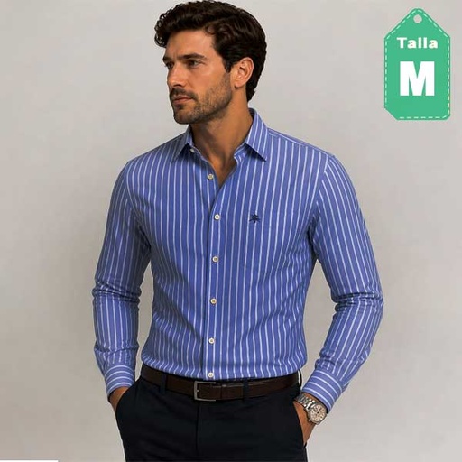 [1340] Camisa Abercrombie Lineas- M