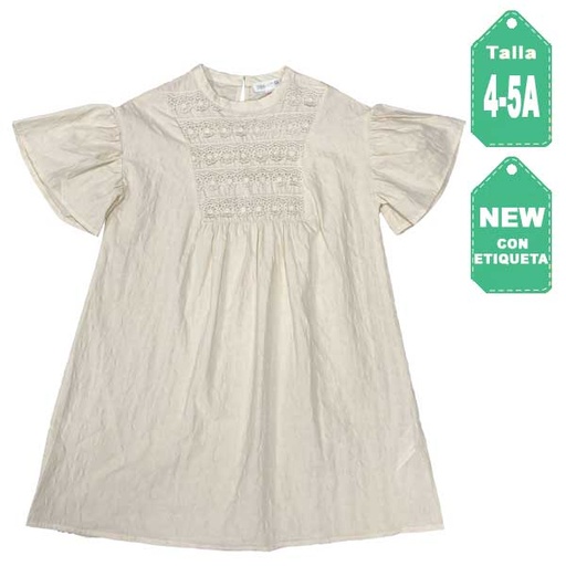 [1350] Vestido Zara Beige- 4