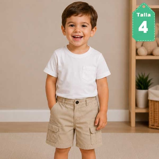 [1377] Short Baby Gap Beige- 4