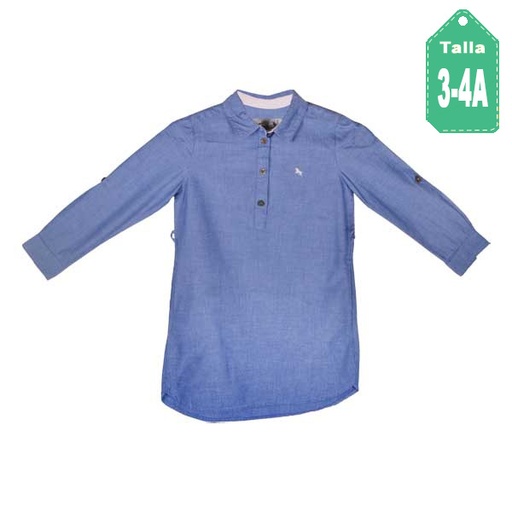 [1415] Vestido LOGG Kids Azul- 3/4