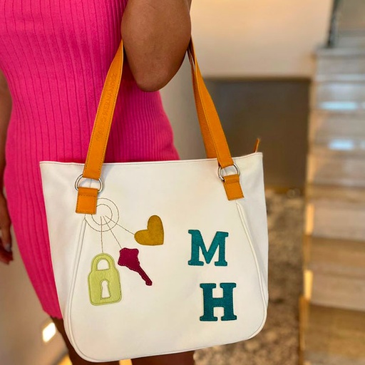 [1433] Cartera Tote Mario Hernandez Blanco