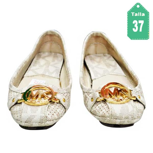 [1427] Mocasines Michael Kors Blanco- 37