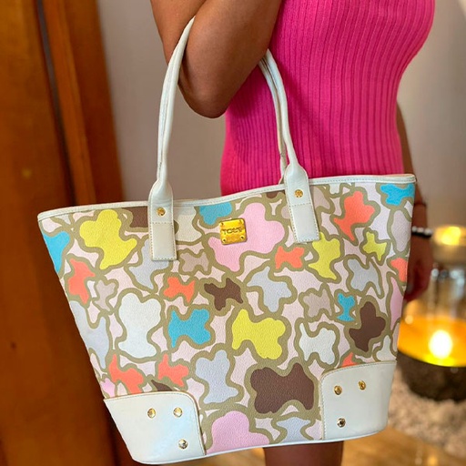 [1423] Cartera Tote Tous Blanco