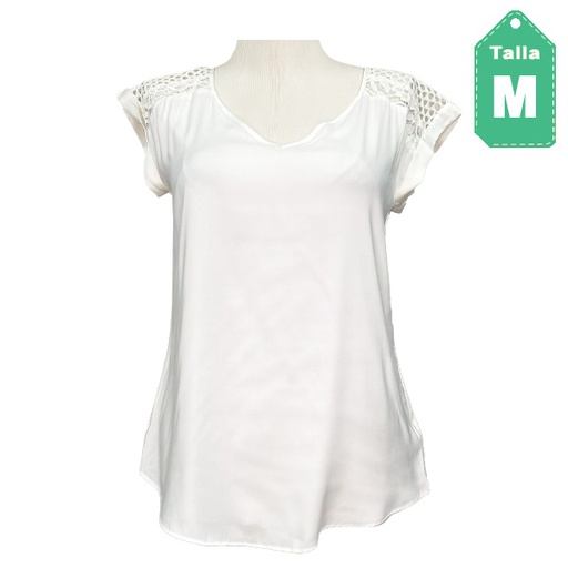 [1443] Blusa Blanco de Encaje- M