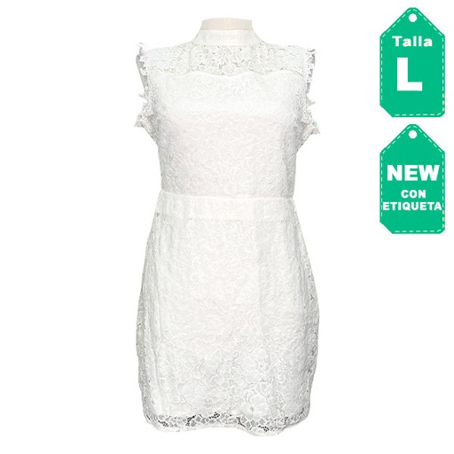 [1436] Vestido HYFVE Encaje Blanco- L