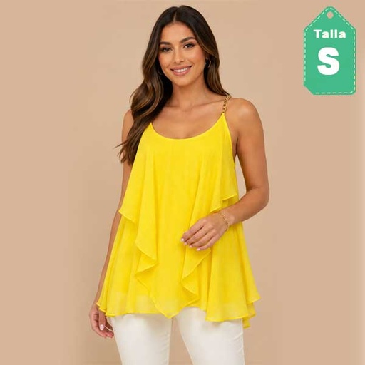 [1460] Blusa Double Zero Amarilla - S