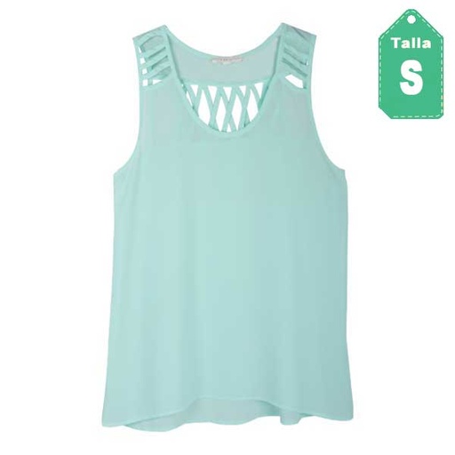 [1469] Blusa Entro Aquamarine- S