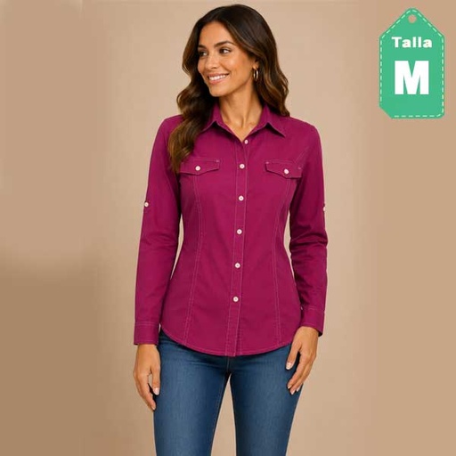 [1467] Camisa Tommy Hilfiger Borgoña- M
