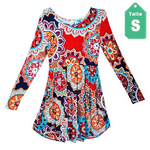 [1516] Vestido Himone Estampado- S