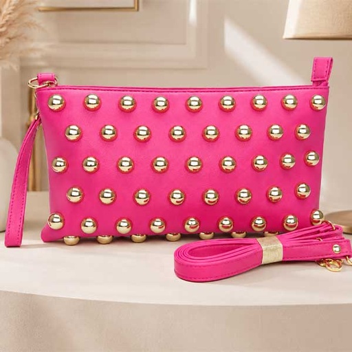 [1551] Cartera Clutch Fucsia