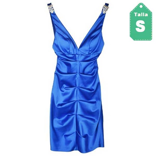 [1606] Vestido Faviana Azul Electrico- S
