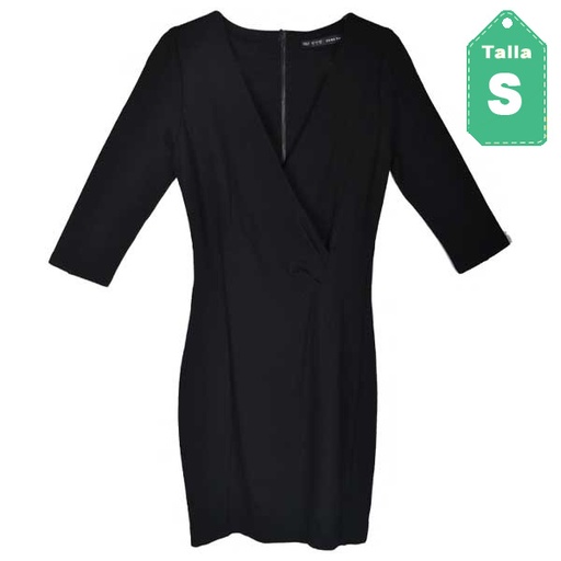 [1602] Vestido Zara Negro- S