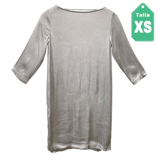 [1620] Vestido MNG Plateado- XS