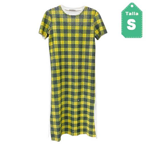 [1617] Vestido Zara Cuadros- S