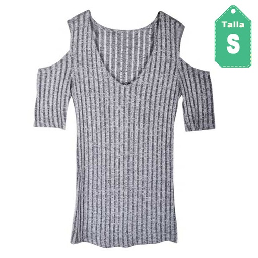[1692] Blusa Moa Moa Gris- S