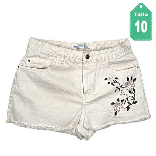 [1728] Short Zara Blanco Hueso- S