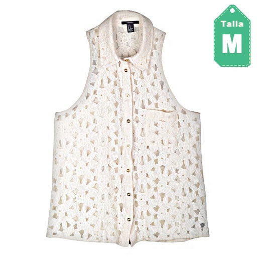 [1769] Camisa Forever21 Marfil- M