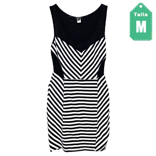 [1789] Vestido Niki Biki Negro y Blanco- M