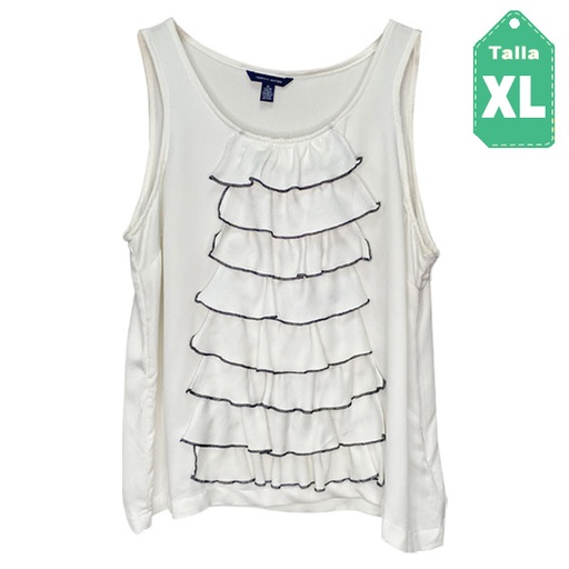 [1837] Blusa Tommy Hilfiger Blanco- XL