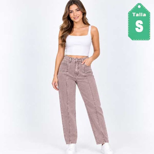[1881] Mom Jeans Tally Weijl Palo Rosa- S