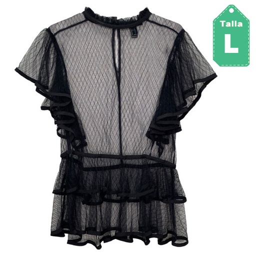 [2086] Blusa Forever 21 Negro- L