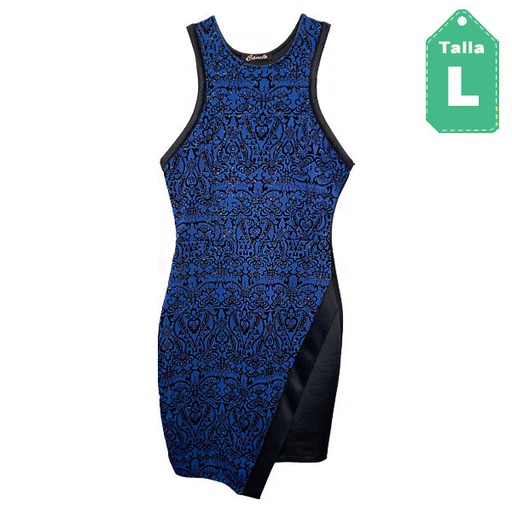 [2056] Vestido Cameo Azul- L
