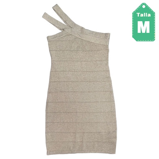 [2140] Vestido Forever21 Beige- M