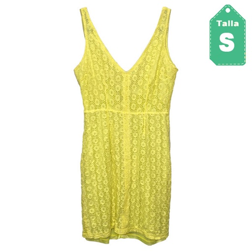 [2163] Vestido Zara Amarillo- S