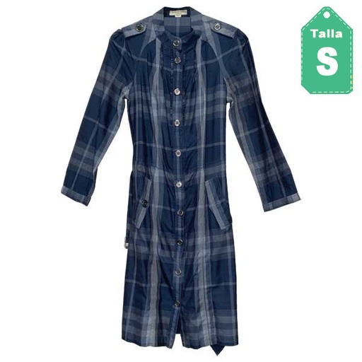 [2223] Vestido Burberry Azul- S