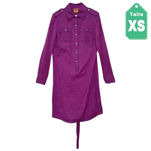 [2216] Vestido Tory Burch Morado- XS