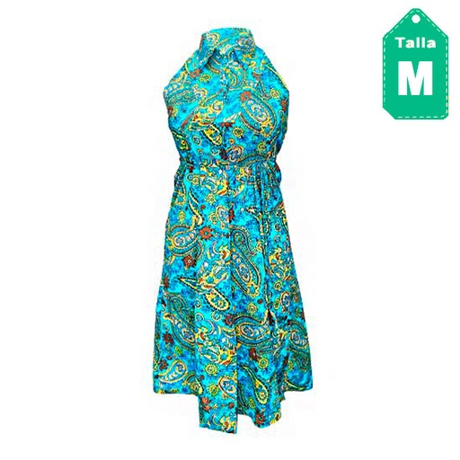 [2295] Vestido Playero Sample Turquesa- M