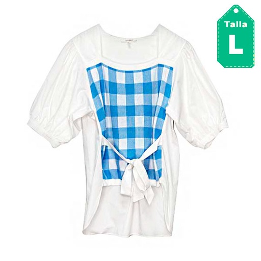 [2312] Blusa Pastel Blanco- L