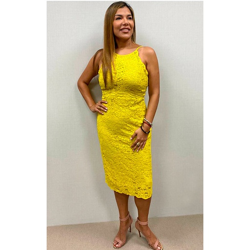 [2329] Vestido Zara Amarillo- L