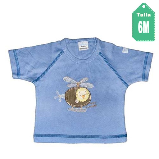 [2378] Franela Bambino Azul- 6M