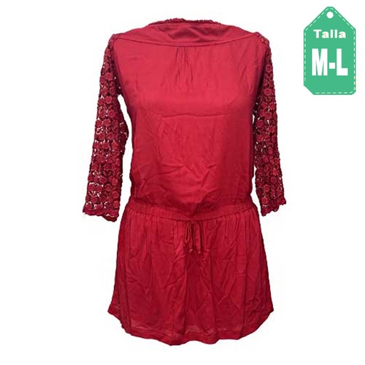 [2384] Vestido StudioF Rojo- M/L