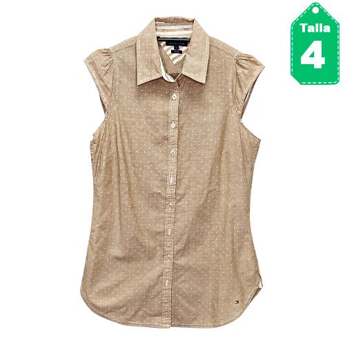 [2420] Camisa Tommy Hilfiger Caqui- XS