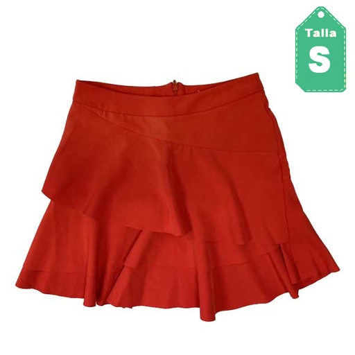 [2450] Falda Stradivarius Naranja- S