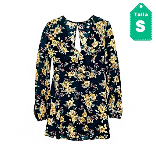 [2470] Vestido Forever21 Verde- S