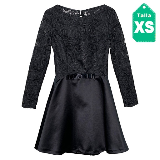 [2530] Vestido Aldes Couture Negro- XS