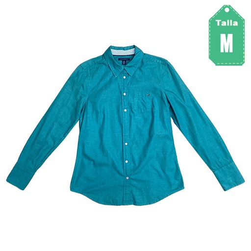 [2699] Camisa Tommy Hilfiger Turquesa- M