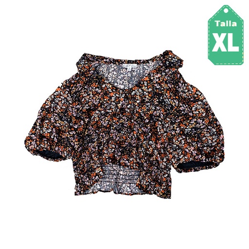 [2729] Blusa Rabbit Rose Floral- XL