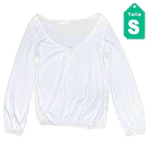 [2736] Blusa Zara Blanco- S
