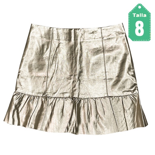 [2756] Falda Stradivarius Dorado- S