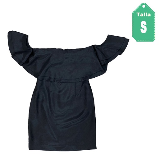 [2783] Vestido Corazon de Angel Negro- S
