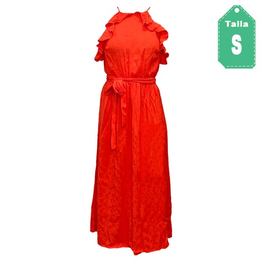 [2798] Vestido Zara Naranja- S
